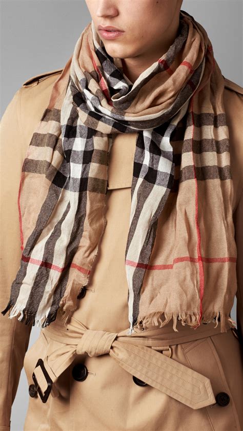 burberry scarf gauze men|burberry hooded wool scarf.